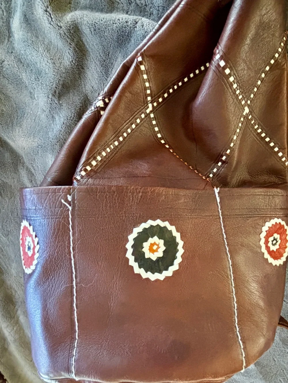 Artisan Goat Leather Bag Convertible Backpack Native Style